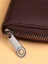 Business Card Holder Wallet Women Men Gray Bank ID Credit Card Holder 20 Bits Card Wallet PU Protects Case Coin Purse