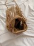 Mini Fringe Decor Straw Bag