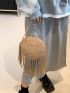 Mini Fringe Decor Straw Bag