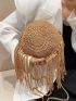 Mini Fringe Decor Straw Bag