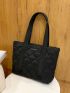 Quilted Shoulder Tote Bag