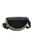 Thick Chain Women's Waist Bag Plaid Fanny Pack Fashion Crossbody Chest Bags Female Belt Bag Handbags and Purses