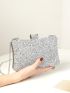 Mini Rhinestone Decor Chain Box Bag