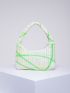 Colorblock Straw Bag