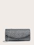 Mini Rhinestone Decor Chain Evening Bag