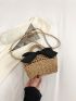 Mini Bow Decor Straw Bag