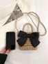 Mini Bow Decor Straw Bag