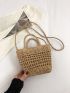 Mini Bow Decor Straw Bag