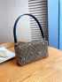 Mini Rhinestone Decor Square Bag