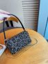 Mini Rhinestone Decor Square Bag