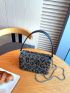 Mini Rhinestone Decor Square Bag