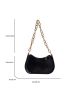 Crocodile Embossed Chain Hobo Bag