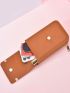 Letter Graphic Flap Phone Wallet