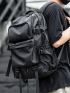 Men Minimalist Buckle Decor Travel Backpack