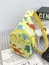 Adorable Mini Crossbody Bag For Kids Dinosaur Print