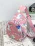 Adorable Mini Crossbody Bag For Kids Unicorn Print