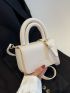 Mini Letter Embossed Flap Square Bag