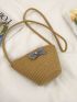 Mini Bow Decor Straw Bag