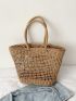 Hollow Out Straw Bag