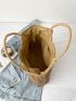 Twilly Scarf Decor Straw Bag