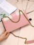 Two Tone Straw Bag Small Flap Contrast Binding