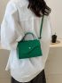 Mini Crocodile Embossed Flap Square Bag