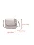 Mini Letter Graphic Litchi Embossed Flap Saddle Bag