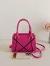 New Contrast Color Fashion Women's Handbag Oblique Shoulder Bag