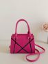 New Contrast Color Fashion Women's Handbag Oblique Shoulder Bag