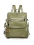 Crocodile Embossed Tassel Decor Functional Backpack