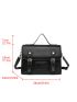 Minimalist Buckle Decor Satchel Bag