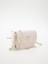 Mini Faux Pearl Decor Flap Straw Bag