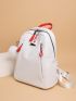 Minimalist Classic Backpack With Pom Pom Charm