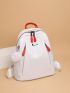 Minimalist Classic Backpack With Pom Pom Charm