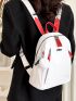 Minimalist Classic Backpack With Pom Pom Charm