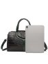 3pcs Crocodile Embossed Top Handle Bag Set