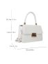 Crocodile Embossed Flap Square Bag