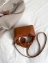 Mini Ruched Detail Hobo Bag With Bag Charm
