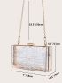 Mini Clear Geometric Pattern Chain Box Bag