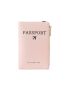 Letter Graphic Litchi Embossed Passport Case