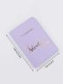 Metallic Airplane & Letter Graphic Passport Case