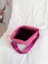 Neon Pink Chain Decor Flap Square Bag