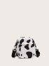 Mini Cow Pattern Square Bag