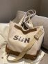 Letter Graphic Shopper Bag