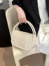 Minimalist Straw Bag Double Handle Small Vacation