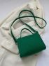 Mini Crocodile Embossed Flap Square Bag