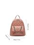 Mini Quilted Chain Decor Classic Backpack