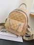 Mini Quilted Chain Decor Classic Backpack