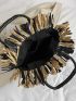 Fringe Decor Straw Bag