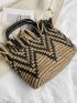 Fringe Decor Straw Bag